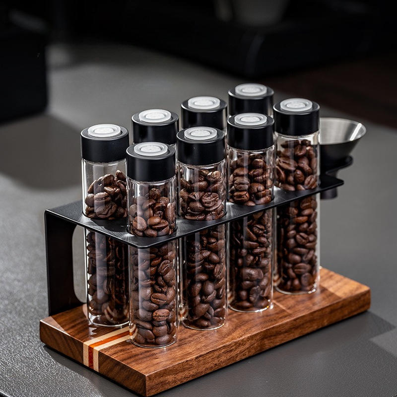 Coffee Equipment Rack - JUSTINLAU Barattoli in Vetro per Chicchi